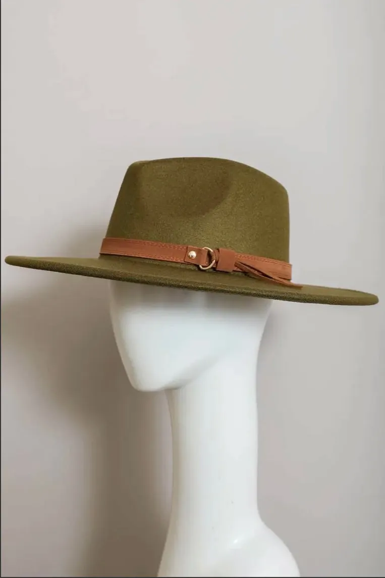 Flat Brim Buckle Hats