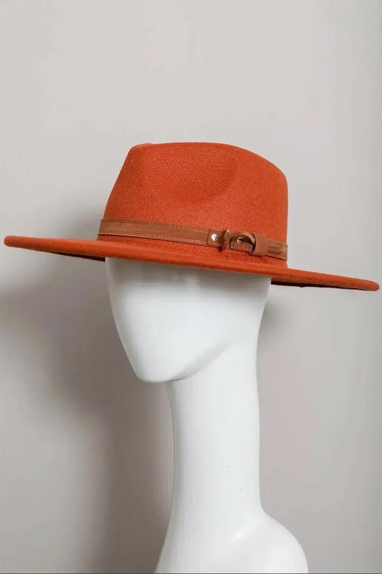 Flat Brim Buckle Hats