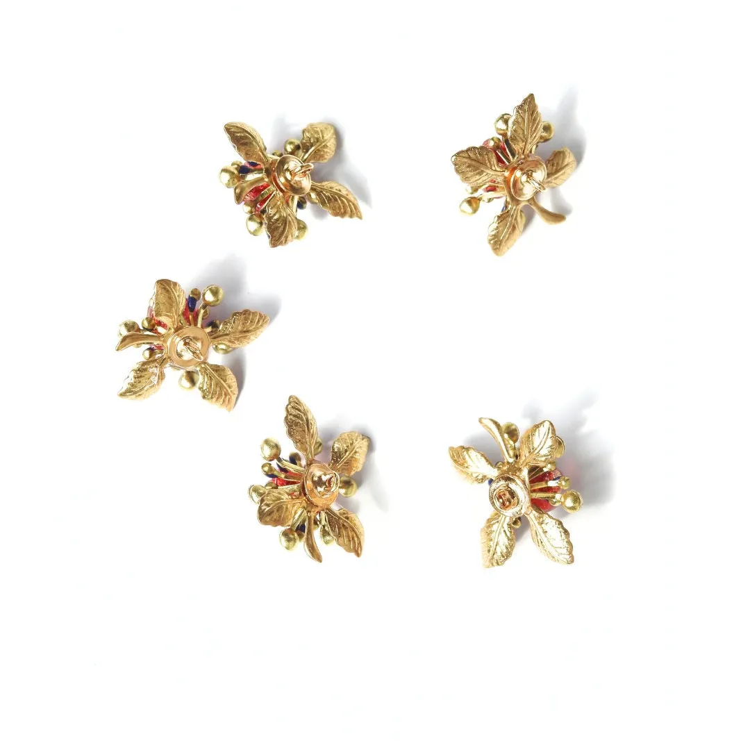 Floral-Style Jewel Buttons