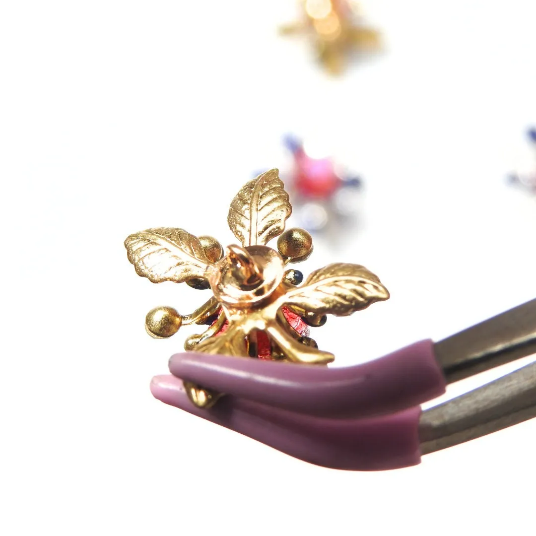 Floral-Style Jewel Buttons