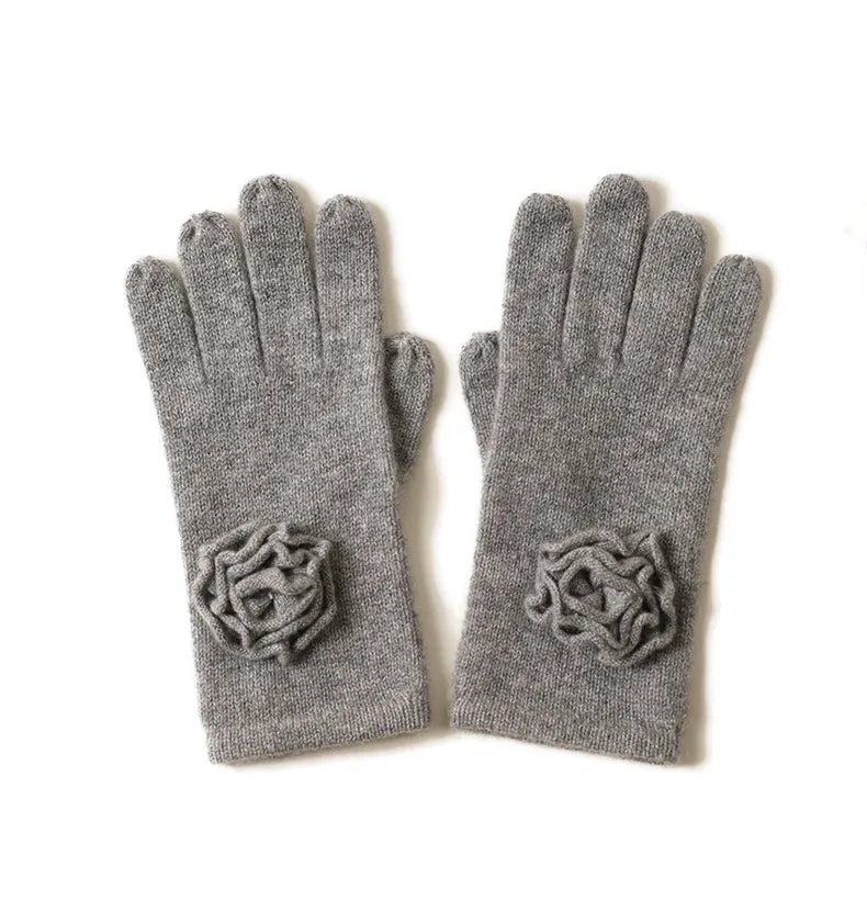 Flower hat glove set