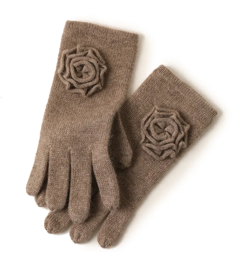 Flower hat glove set