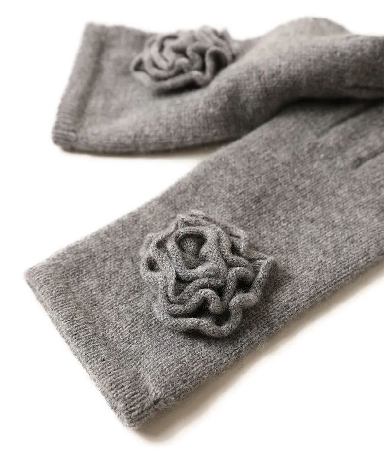 Flower hat glove set