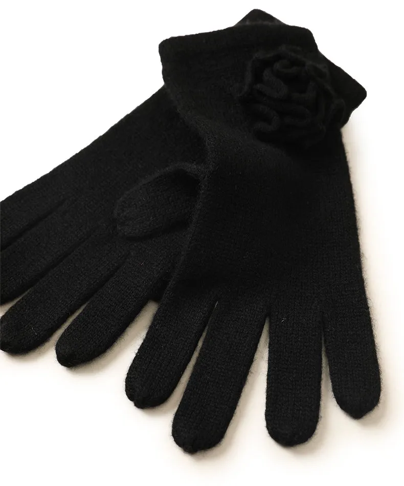Flower hat glove set
