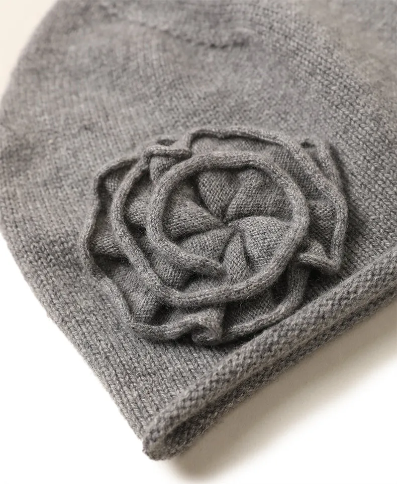 Flower hat glove set