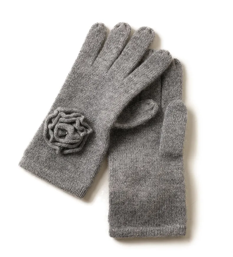 Flower hat glove set
