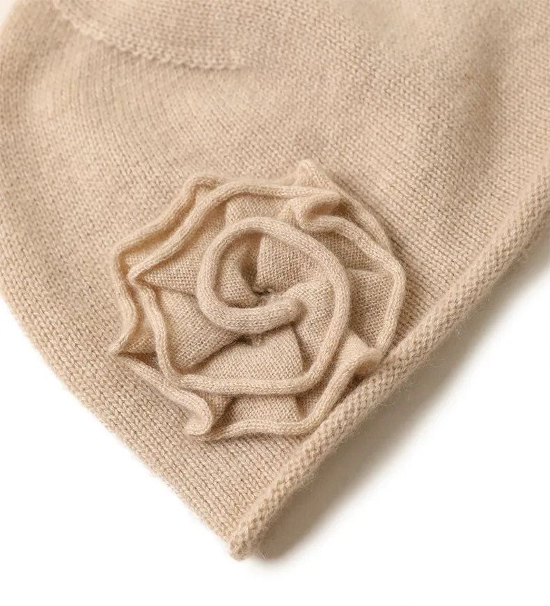 Flower hat glove set