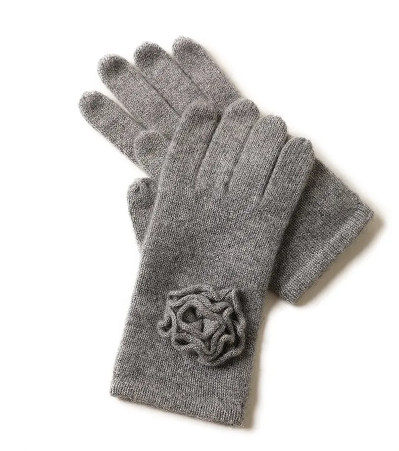 Flower hat glove set