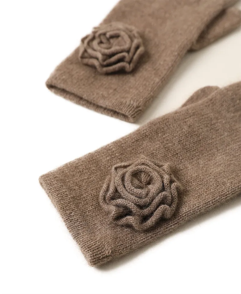 Flower hat glove set