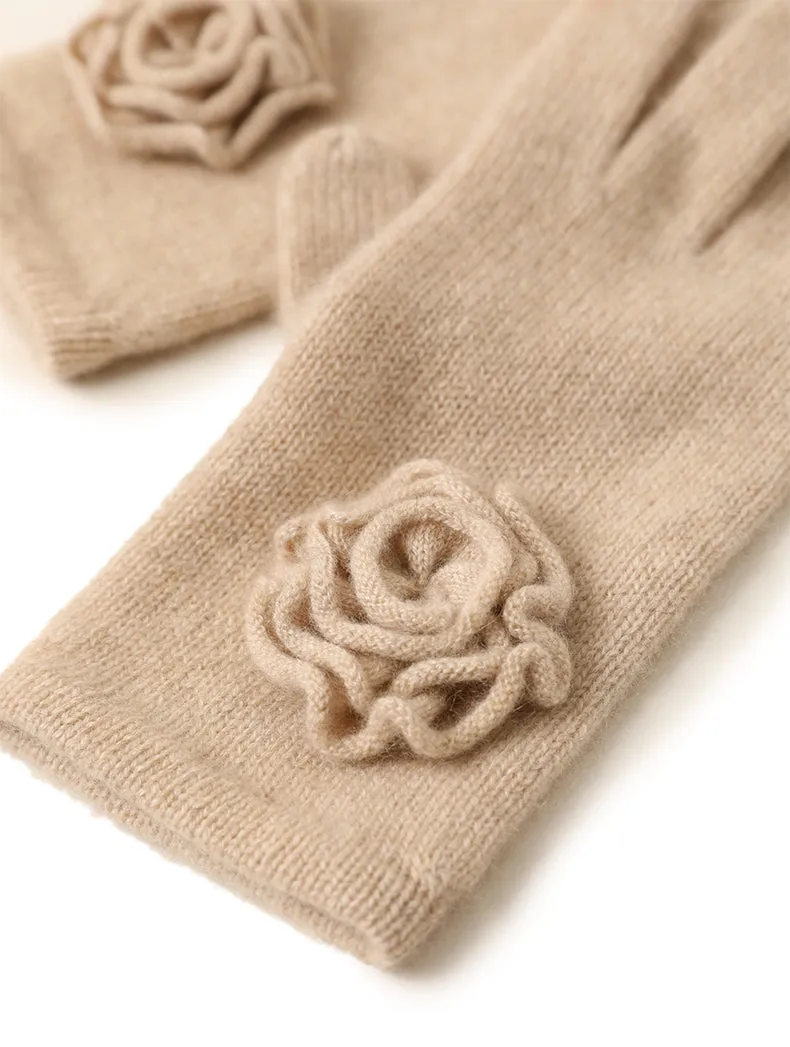 Flower hat glove set