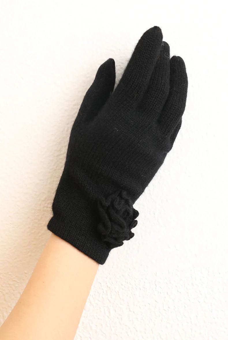 Flower hat glove set