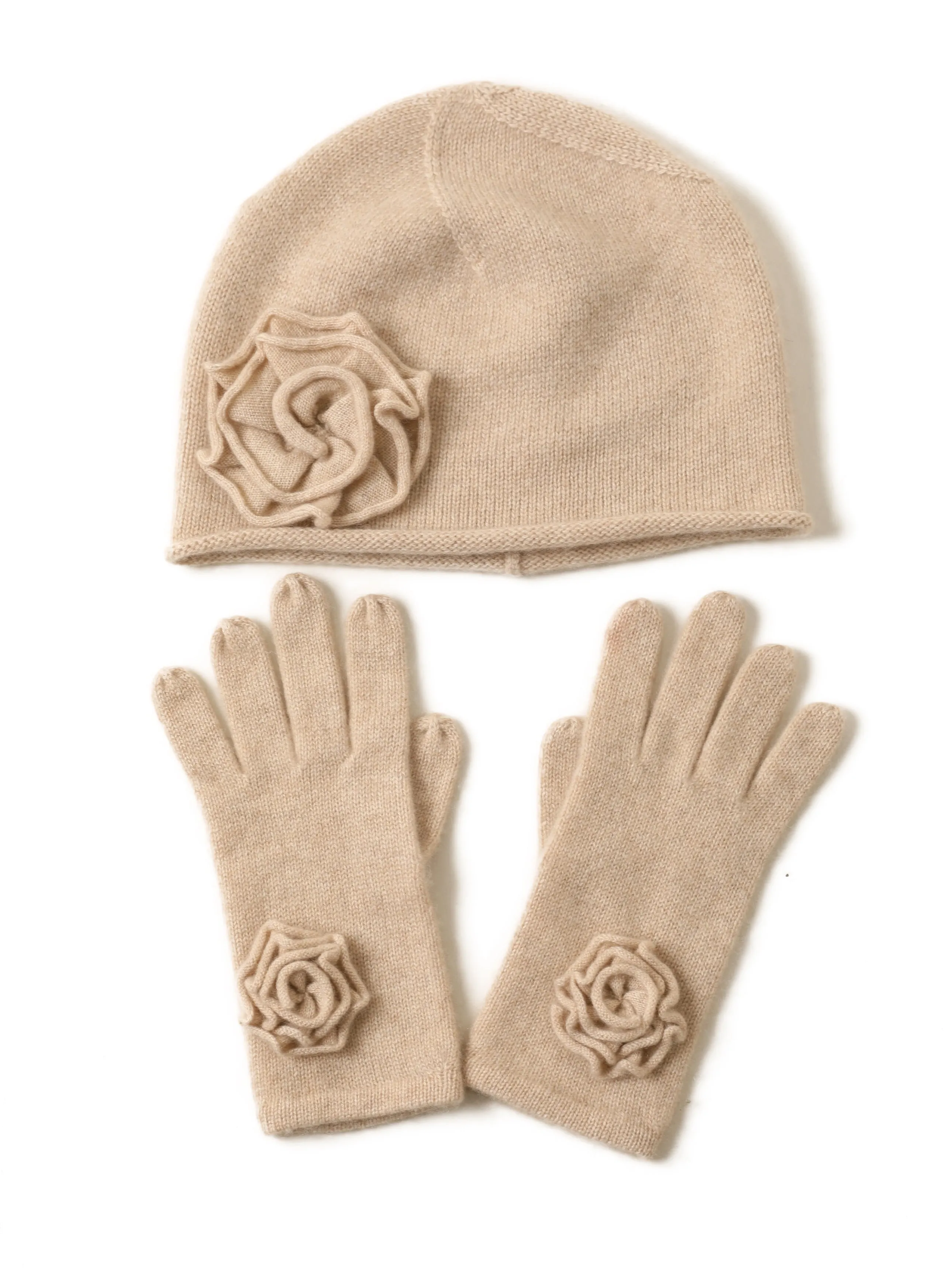 Flower hat glove set