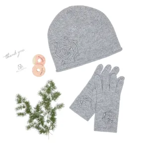 Flower hat glove set