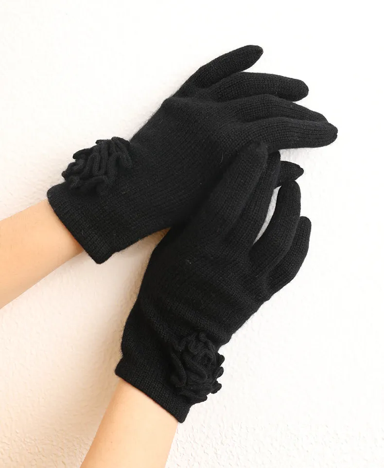 Flower hat glove set