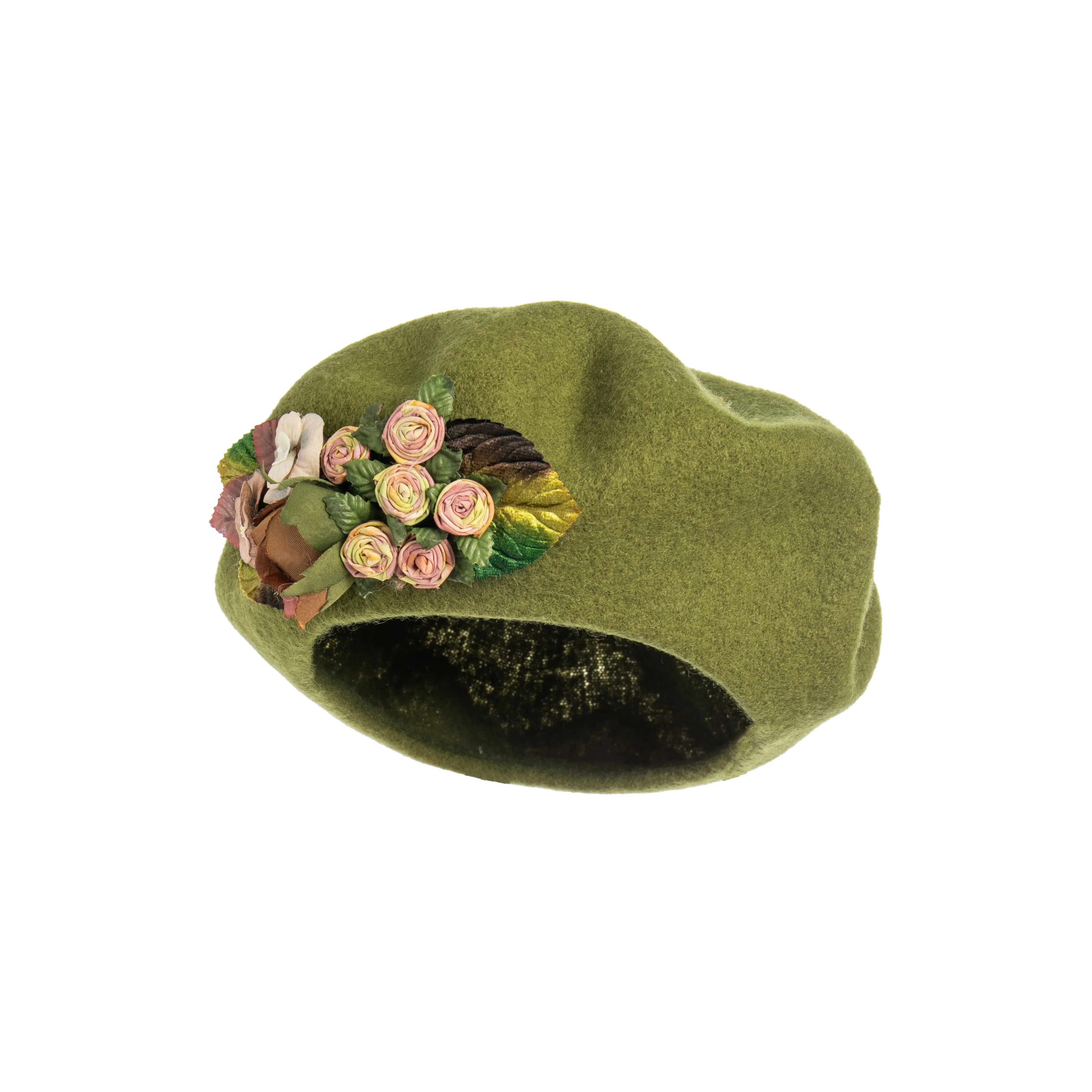 FLOWER TRIM BERET