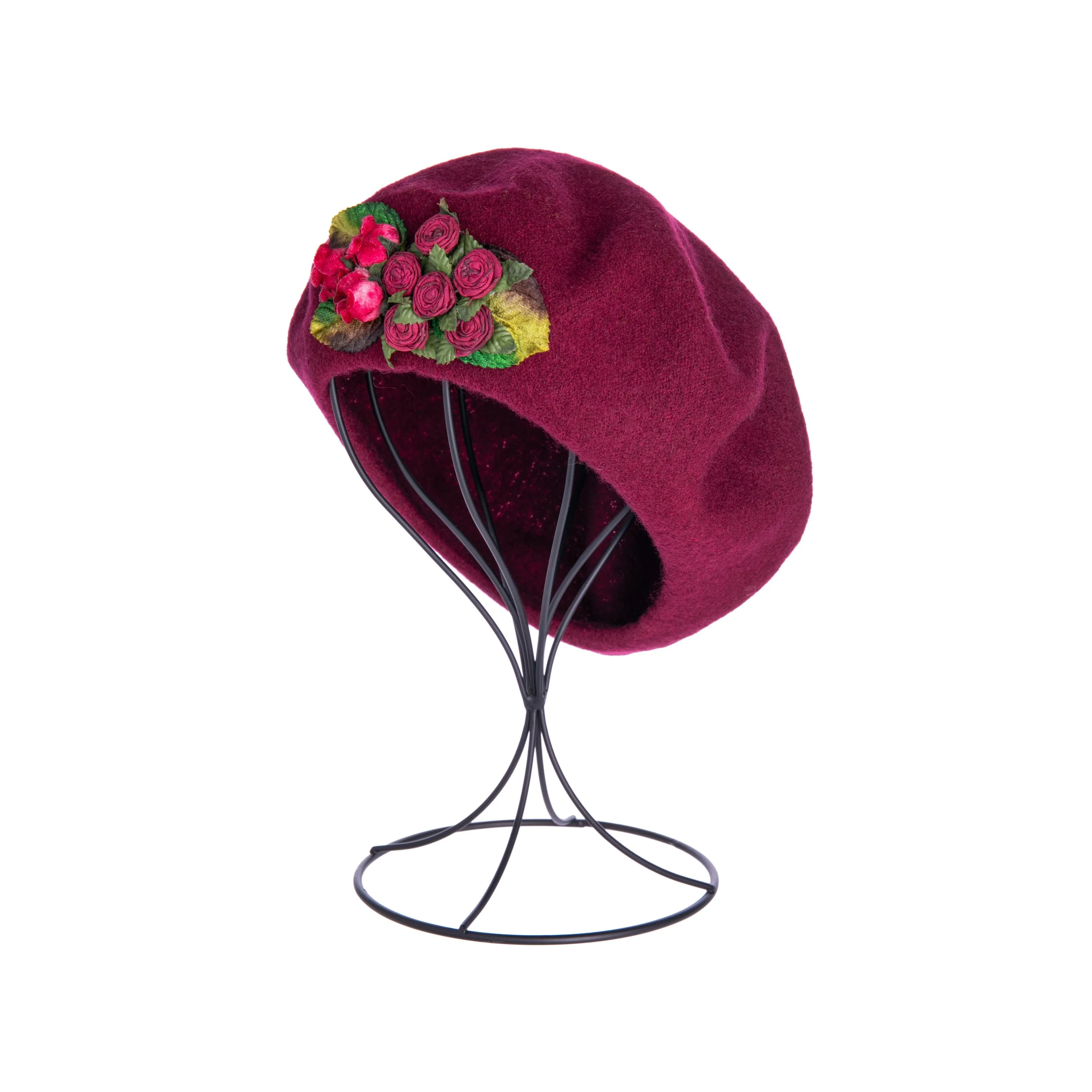 FLOWER TRIM BERET