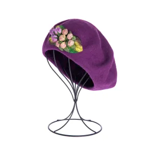FLOWER TRIM BERET