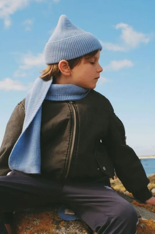 Fonzie Beanie in Light Blue