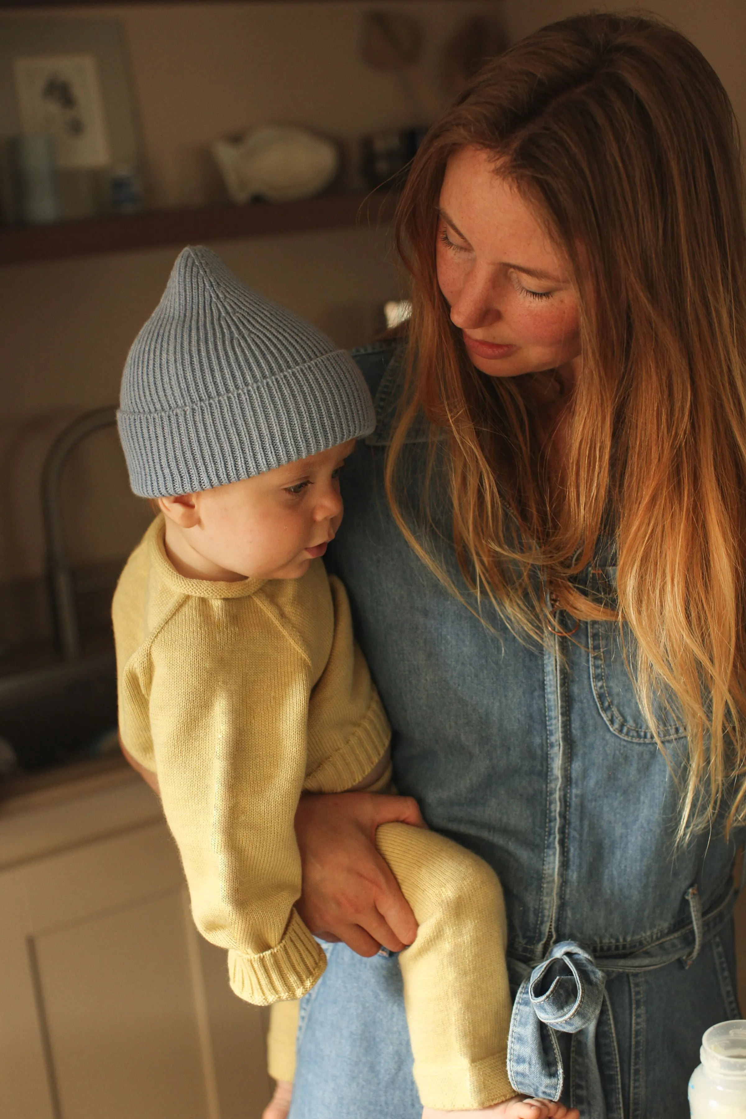 Fonzie Beanie in Light Blue