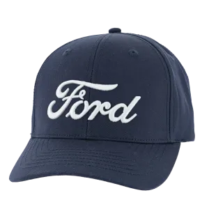 Ford Logo Men's Script 3D Embroidery Slideback Hat