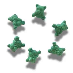 Forest green teddy bear buttons