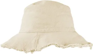 Frayed-Edge-Bucket-Hat-Summer Distressed-Beach-Sun-Hat-for-Women Men Teens Girls- Floppy Wide-Brim Fisherman Cap(Size: 7 1/8)