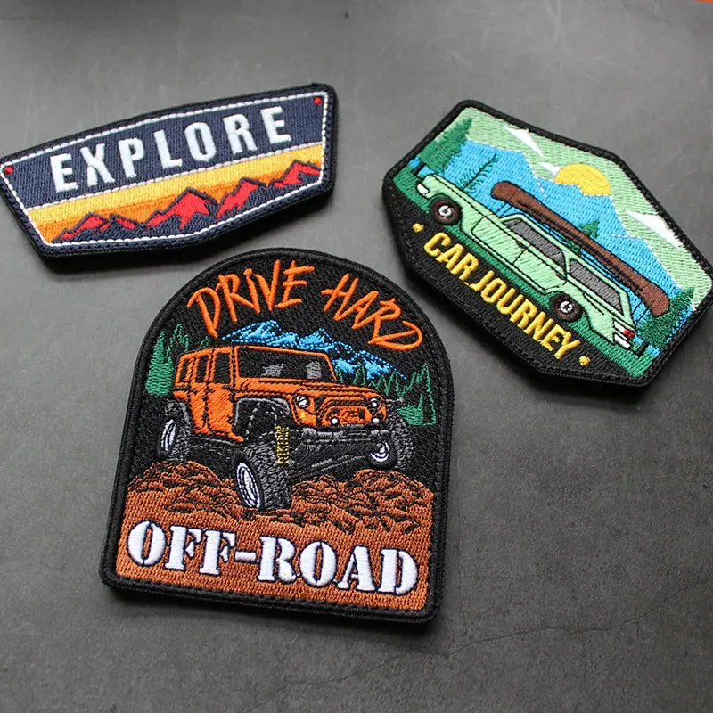 **Free Delivery** Velcro Patch •Embroidery Patch •Off-Road Patch  •Outdoor Patches for clothing Accessories