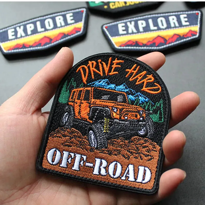 **Free Delivery** Velcro Patch •Embroidery Patch •Off-Road Patch  •Outdoor Patches for clothing Accessories