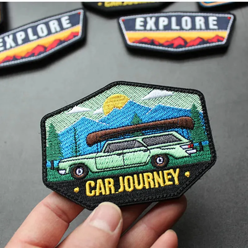 **Free Delivery** Velcro Patch •Embroidery Patch •Off-Road Patch  •Outdoor Patches for clothing Accessories