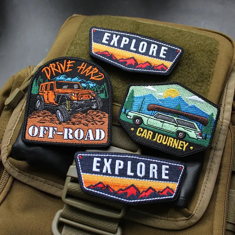 **Free Delivery** Velcro Patch •Embroidery Patch •Off-Road Patch  •Outdoor Patches for clothing Accessories