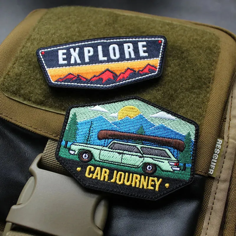 **Free Delivery** Velcro Patch •Embroidery Patch •Off-Road Patch  •Outdoor Patches for clothing Accessories