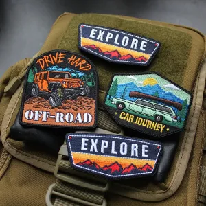 **Free Delivery** Velcro Patch •Embroidery Patch •Off-Road Patch  •Outdoor Patches for clothing Accessories