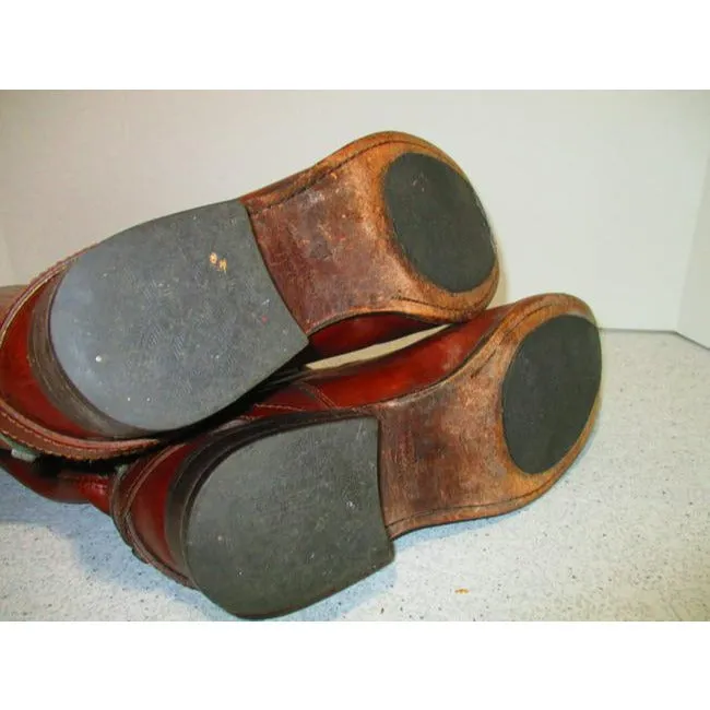 Frye Cognac Brown Classic Equestrian Inspired Knee High Bootsbooties Size Us