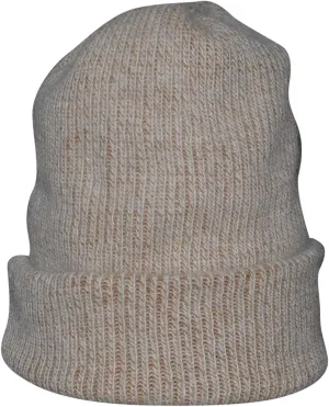 FUDERU Men's Ribbed Watch Cap with Patch Womens Winter Knitted Beanie Hat with Pom Warm Knit Cap Beanie for Women