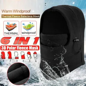 Full Coverage Protection 6 In 1 Thermal Fleece Face Mask