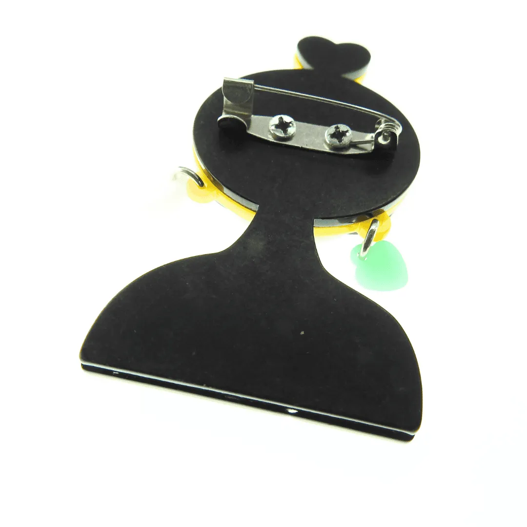 Fun acrylic brooch