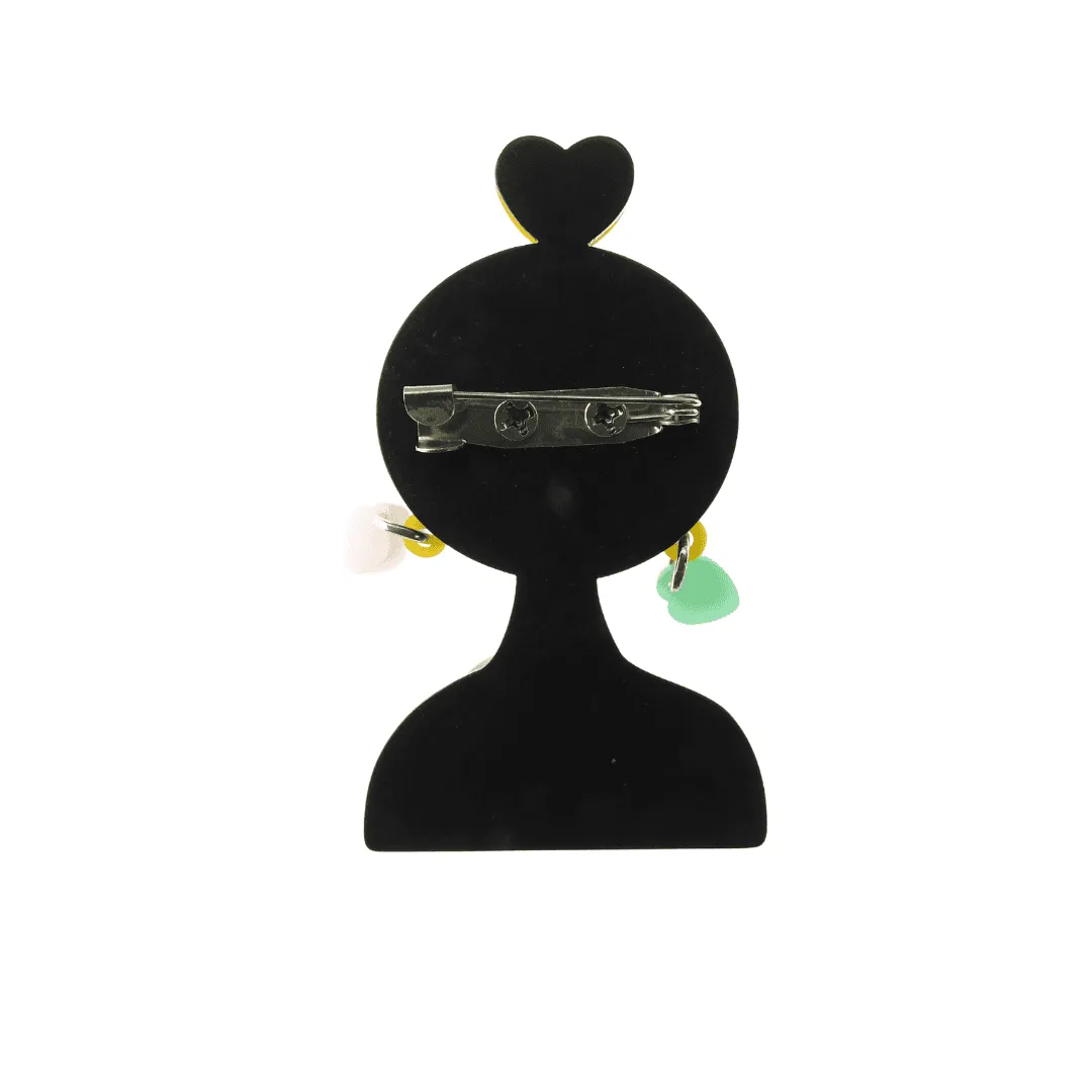 Fun acrylic brooch