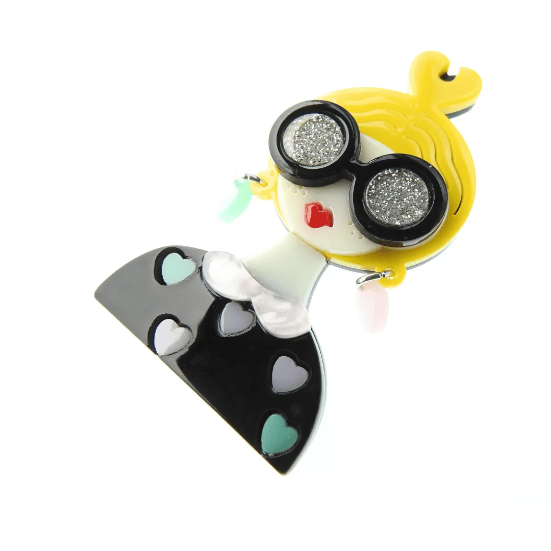 Fun acrylic brooch