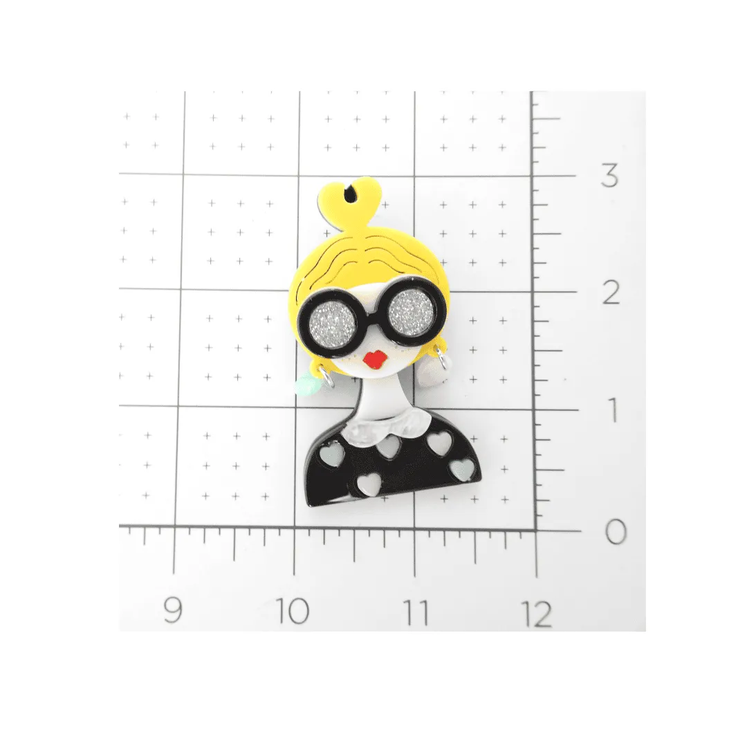 Fun acrylic brooch