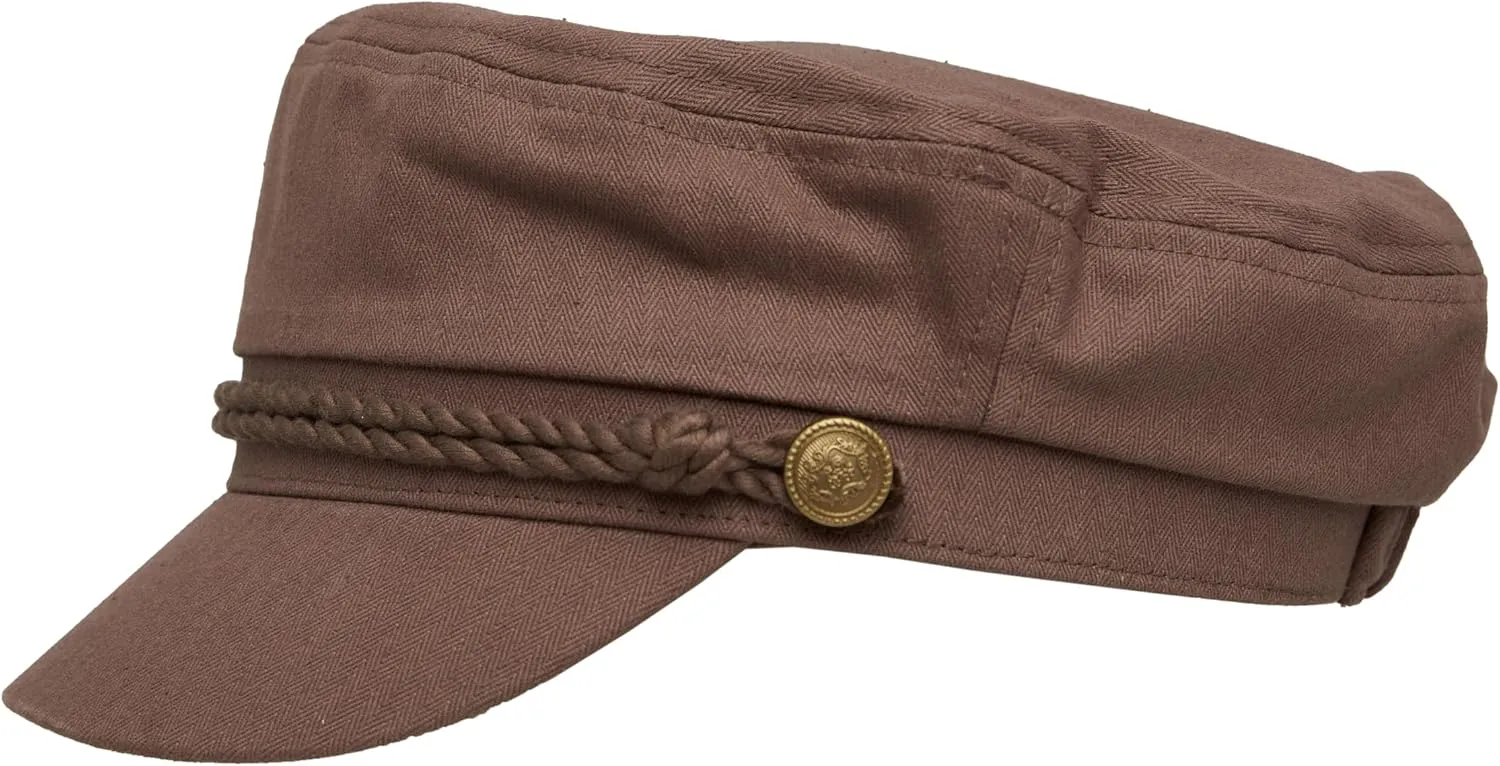 Funky Junque Greek Fisherman Newsboy Flat Cap - Stylish Versatile Hat