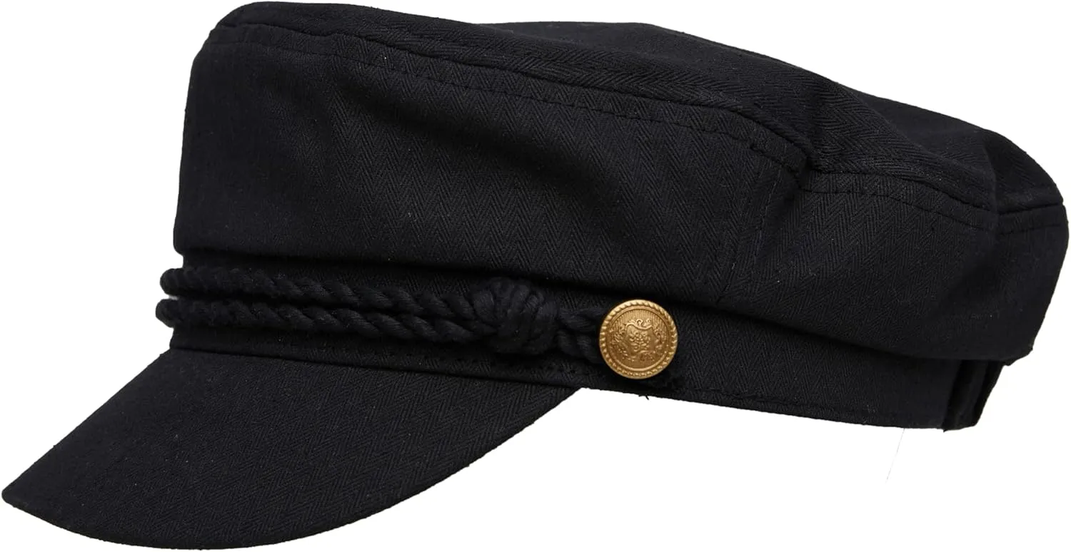 Funky Junque Greek Fisherman Newsboy Flat Cap - Stylish Versatile Hat