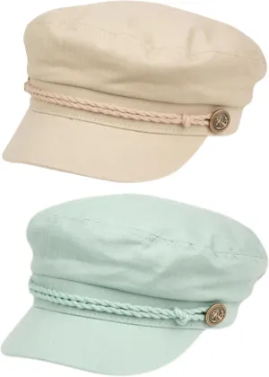 Funky Junque Greek Fisherman Newsboy Flat Cap - Stylish Versatile Hat