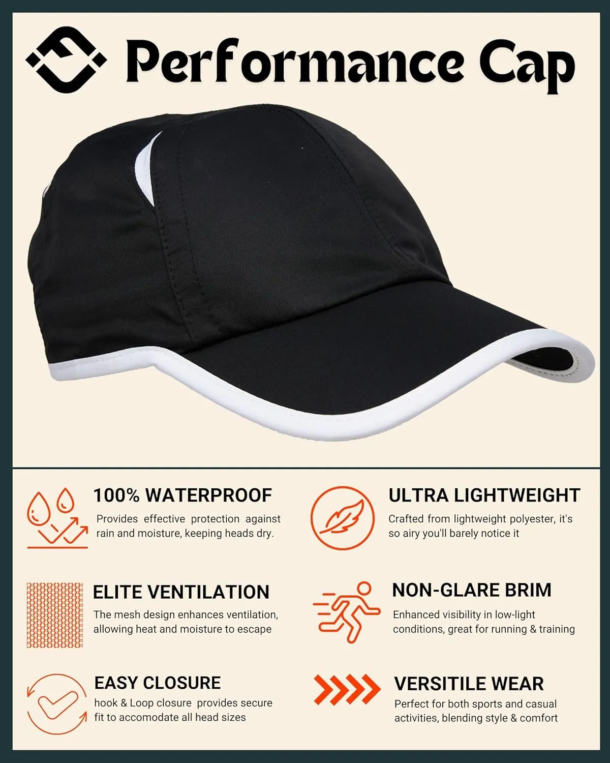 Funky Junque Men's Lightweight Breathable Baseball Cap - Quick Dry Running Hat - Classic Colors, Club Designs, Easter Pastels