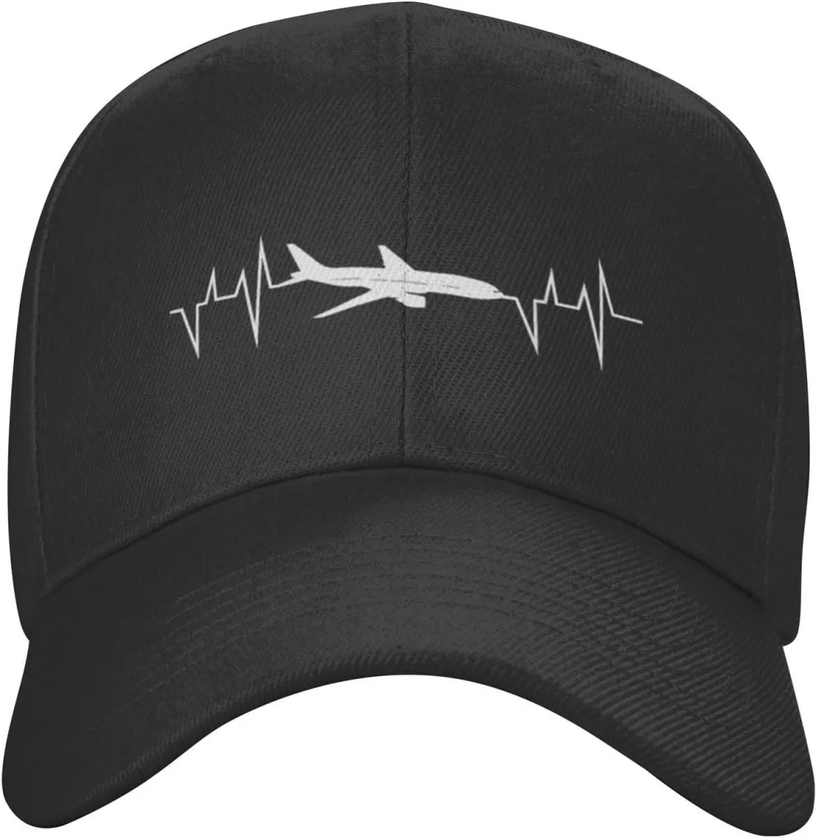 Funny-Flying-Airplane-Airline-Pilot-Heartbeat-Gifts Baseball Hats for Women Black Snapback Hat Baseball Cap Dad Hats