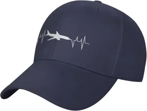 Funny-Flying-Airplane-Airline-Pilot-Heartbeat-Gifts Baseball Hats for Women Black Snapback Hat Baseball Cap Dad Hats