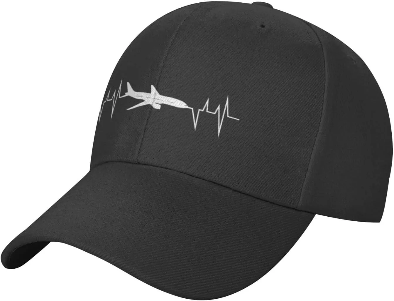 Funny-Flying-Airplane-Airline-Pilot-Heartbeat-Gifts Baseball Hats for Women Black Snapback Hat Baseball Cap Dad Hats