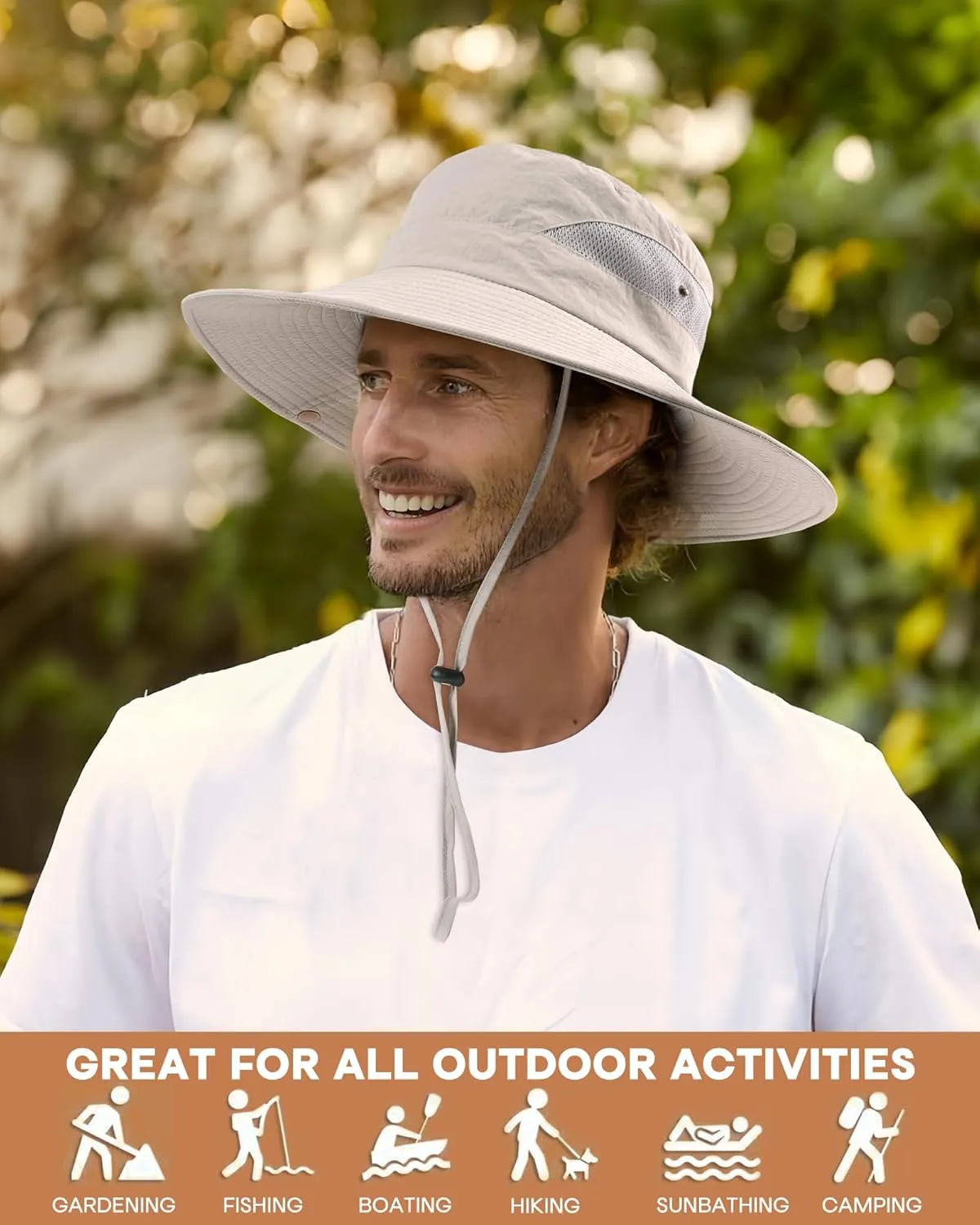 FURTALK Mens Bucket Sun Hat UPF 80  Wide Brim Hiking Fishing Beach Outdoor Hats