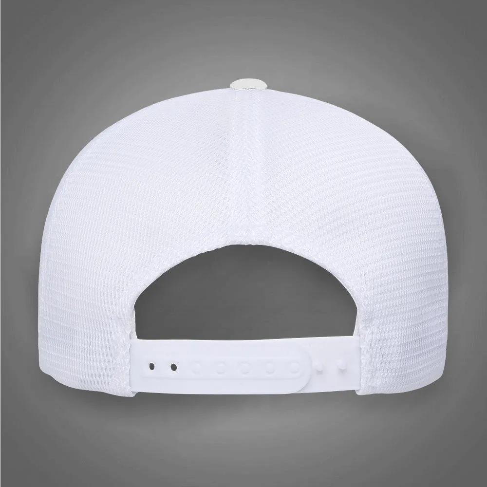 Gecko Flexfit Snapback Trucker Hat White