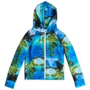Geo Tropical Hybrid Hoodie UPF 50 