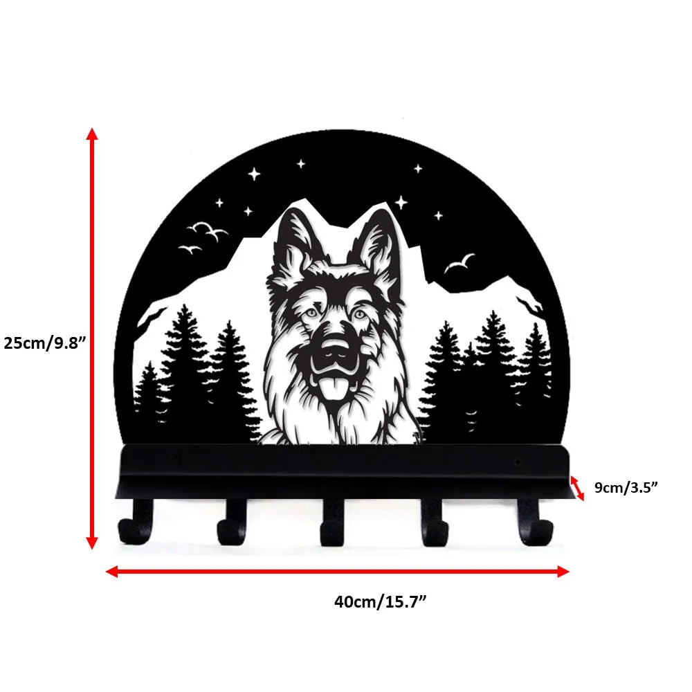 German Shepherd Wall Hook with Shelf